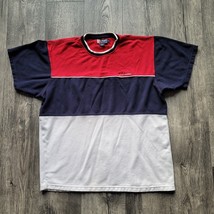 Vintage 1990s Chaps Ralph Lauren Mens XL 100% Cotton Red White Blue Polo Shirt - $14.35