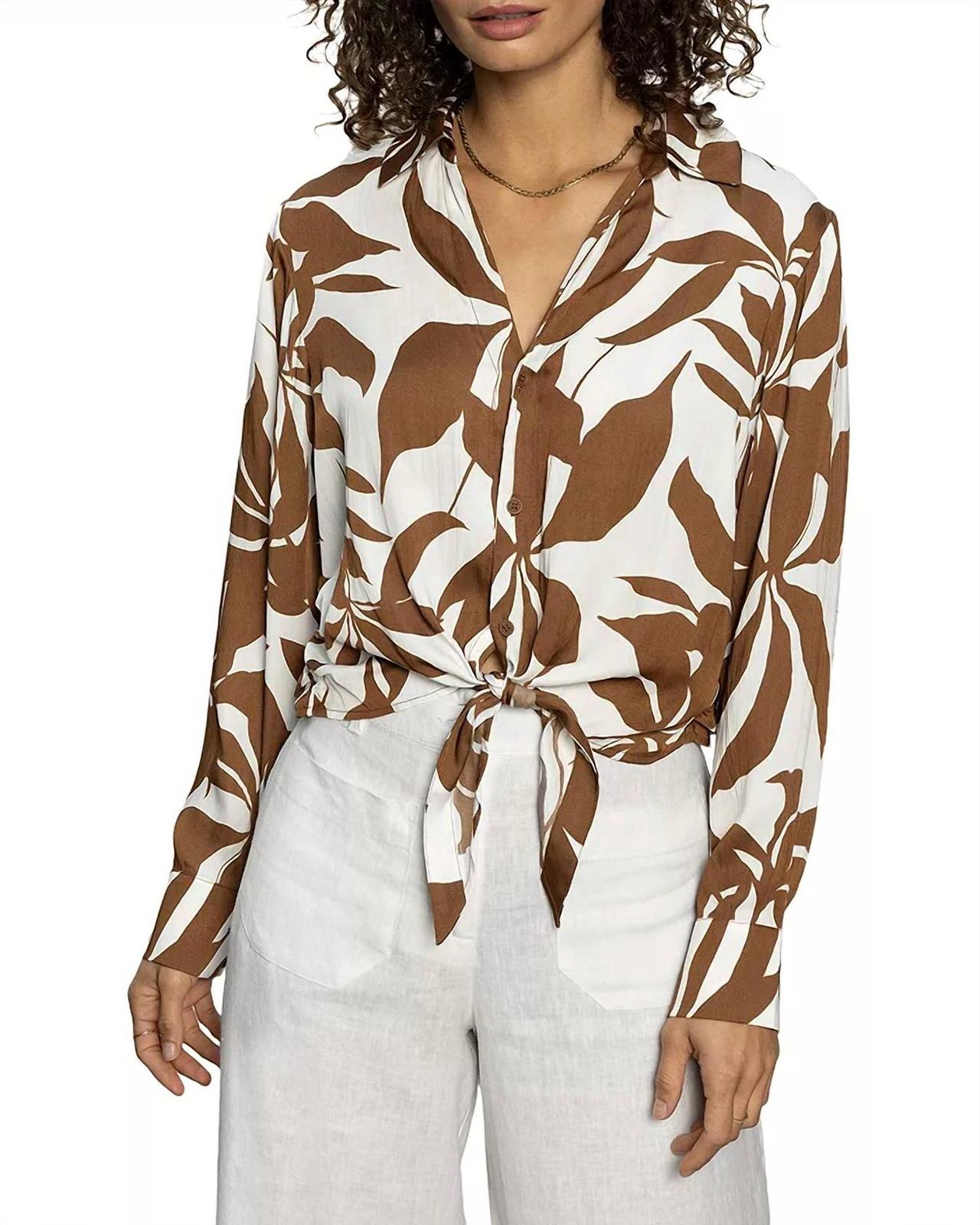 Sanctuary Lover Tie Blouse Vintage Foliage - $55.00
