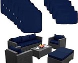 12Pack Outdoor Seat And Back Cushions Replacement Covers Fit For 6 Piece... - $196.99