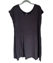 EILEEN FISHER A-Line Dress Crewneck Brown Easy Wear Summer Preppy Size Med - $34.64