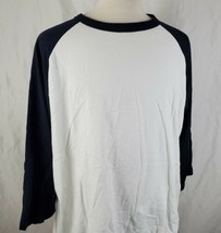 Champion Raglan T-Shirt XXL Navy Blue White 3/4 Sleeve Softball Baseball... - $16.99