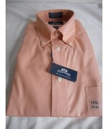 NWT NIB Vintage Mens Dress Shirt 15.5 32/33 long sleeve lite Orange Staf... - $22.00