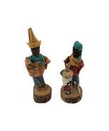 2 Vintage Handmade Caribbean Folk Art Figurine Dolls - $129.55 MXN