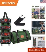 Roll Tool Bag, Green Wrench Roll Organizer, Canvas Roll Up Tool Bag, Mul... - $74.20