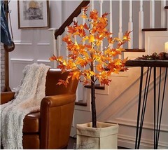 Indoor/Outdoor 5&#39; Illuminated Maple Leaf Tree by Valerie - £60.01 GBP
