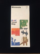 Vintage 80s Mobil Travel Map of Minnesota