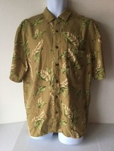 Jos A Banks Mens Shirt Button Up .Medium  100% Silk Short Sleeve - £11.86 GBP