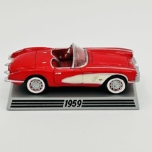 1959 Corvette 1/43 DANBURY MINT &quot;50 Years of Corvette&quot; Red and White Muscle Car - £15.56 GBP