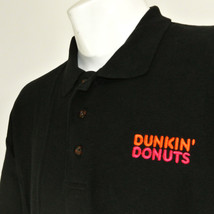 Dunkin&#39; Donuts Employee Uniform Polo Shirt Black Size M Medium New - £19.92 GBP