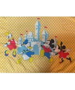 WALT DISNEY PRODUCTIONS MICKEY MOUSE PILLOWCASE PACIFIC GOLD WHITE POLKA... - £11.79 GBP
