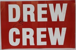 J.D. Drew Signed Autographed Large 17x11 &quot;Drew Crew&quot; Banner - £18.55 GBP