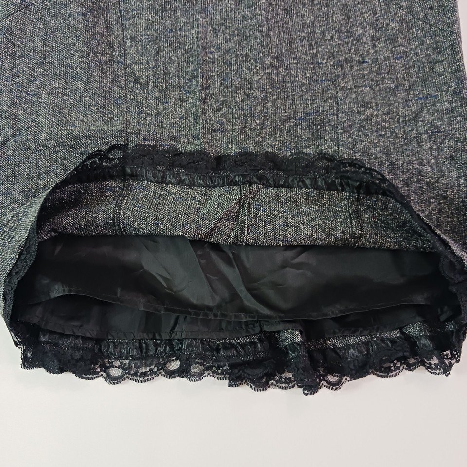 Worthington Women's Black & Gray Side Zipper Pleated Bottom Skirt Size 10 Item image 10