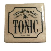 Craft Smart Spooktacular Tonic 1849 Bottle Label Stamp Halloween Spider - £3.98 GBP