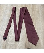 DKNY Donna Karan Solid Burgundy Men&#39;s Necktie Costa Rica Made - $27.35 CAD