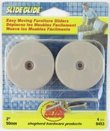 NIP Shepherd Hardware Slide Glide Furniture Sliders, 2", 50mm, 4 Pcs., 9453 - $10.99