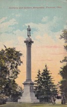 Soldiers and Sailors Monument Fremont Ohio OH Postcard  - £2.34 GBP