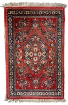 Vintage German Sarouk style rug 1.3&#39; x 2&#39; (42cm x 64cm) 1970s - 1C972 - $139.58