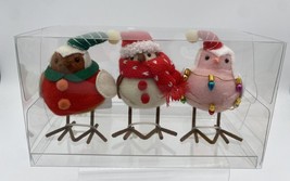 Target Wondershop Featherly Friends 3-Pack Mini Christmas Fabric Birds 2023 - £16.18 GBP