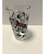 Disney Minnie Mouse All Over Glass Tumbler 16 oz Fun Faces Glassware Cup - £7.25 GBP