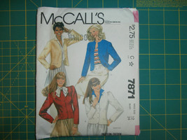 McCall&#39;s 7871 Size 12 Misses&#39; Jacket Bust 34 - $12.86