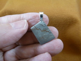 x260-15 Campo del Cielo meteorite 5 gr slice pendant Widmanstatten iron ... - £19.40 GBP