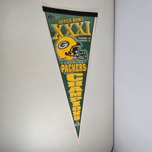 Green Bay Packers Pennant Super Bowl 31 Champions  NFL Wincraft 12&quot;x30&quot; - £10.36 GBP