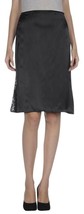 Versace Black Silky Lace Insert Knee Length A Line Skirt 30 44 NWT  - $113.36