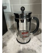 French Press by Bodum 8 Cup Coffee Maker Chrome Black Glass 34 oz - £13.95 GBP