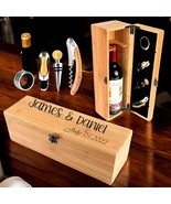 Wine Box - Wooden wine box - Personalized wine box - Anniversary Gift - - $39.59+