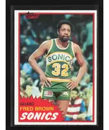 nrmt-vintage-1981-82 topps basketball #43 fred brown-sonics-nba - $1.25