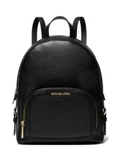 New Michael Kors Jaycee Medium Zip Pocket Backpack Leather Black - £91.05 GBP