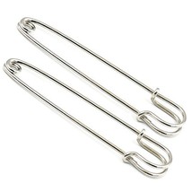Fujiyuan 15 pcs 100mm 3.94&quot; Extra-large Metal Safety Blankets PINS For Skirts Cr - £7.32 GBP