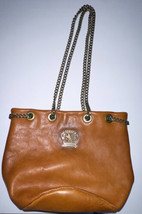 Bratesi Firenze leather Purse Bag With Double Brass Chain Handle Made In... - £94.67 GBP