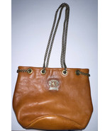 Bratesi Firenze leather Purse Bag With Double Brass Chain Handle Made In... - $2,199.77 MXN