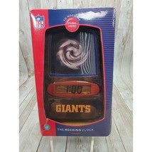 Vintage ThoughtWorks New York Giants Blue Lenticular Display Rocking Clock - $30.92