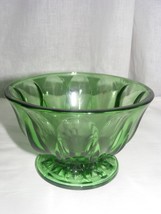 Vintage Green Glass Candy Bowl Compote No Lid - $460.95 MXN