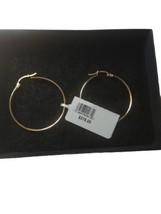 14K Gold Hoop Earrings 35MM From Saks 5TH Ave - £223.02 GBP