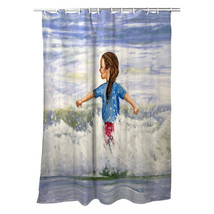 Betsy Drake Girl in Surf Shower Curtain - £75.73 GBP