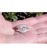 27 BAGUETTE CUT 2-CHANNEL DIAMOND RING JACKET GUARD WHITE GOLD SZ 5½ - $949.41