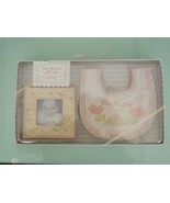 Grasslands Road Bless This Baby Pink Bib &amp; Photo Frame Gift Set - NIB - $29.88 CAD