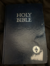 Holy Bible NKJV Placed by The Gideons International Blue Hardcover 1985 Edition - £5.53 GBP