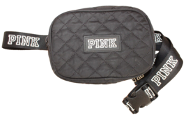 PINK Victoria&#39;s Secret Black Quilted Waist Bag Fanny Pack - $15.88