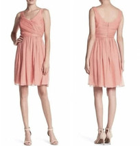 J.Crew Heidi Silk Chiffon Pink Mini Dress Size 6 NEW with Tags Formal We... - £49.36 GBP