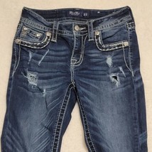 MISS ME Womens Jeans Size 23 Distressed Mid Rise Ankle Skinny - £34.50 GBP