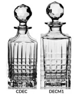 Vintage Tiffany and Co Crystal 10.25&quot; Plaid Decanter with Stopper NWT Ne... - $272.17 CAD