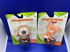 Ren &amp; Stimpy Nickelodeon Ren Hoek and Stimpy J. Cat Toy Figurines - £5.35 GBP