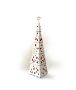 Artificial Wooden Christmas Tree in white, Modern Stackable Xmas Tree in... - $764.54 CAD+