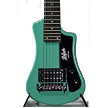 Hofner HCT-SH-BL Shorty Travel Electric Guitar Green With Gig Bag - £119.02 GBP