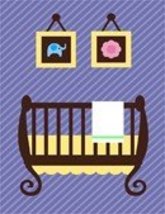 Pepita Needlepoint Canvas: Uni Baby Crib, 7&quot; x 10&quot; - £39.05 GBP+