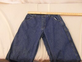 Adult Men&#39;s Legendary Gold 100% Cotton Blue Denim Carpenter Work Jeans 3... - £15.80 GBP